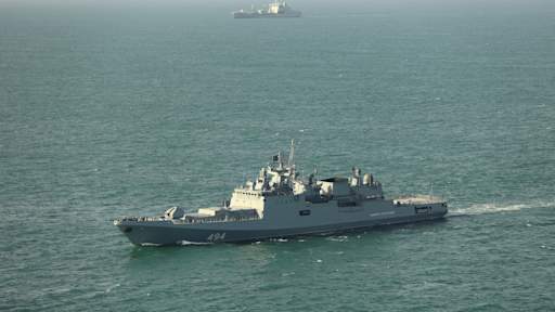 Russian warship 'fired warning shot at yacht in English Channel'