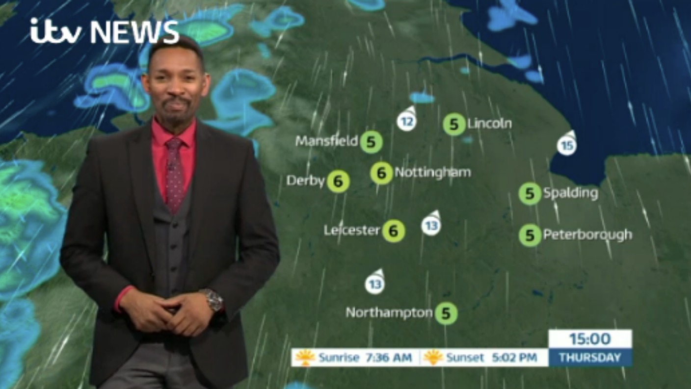 East Midlands Weather: Cloudy with light rain | ITV News Central