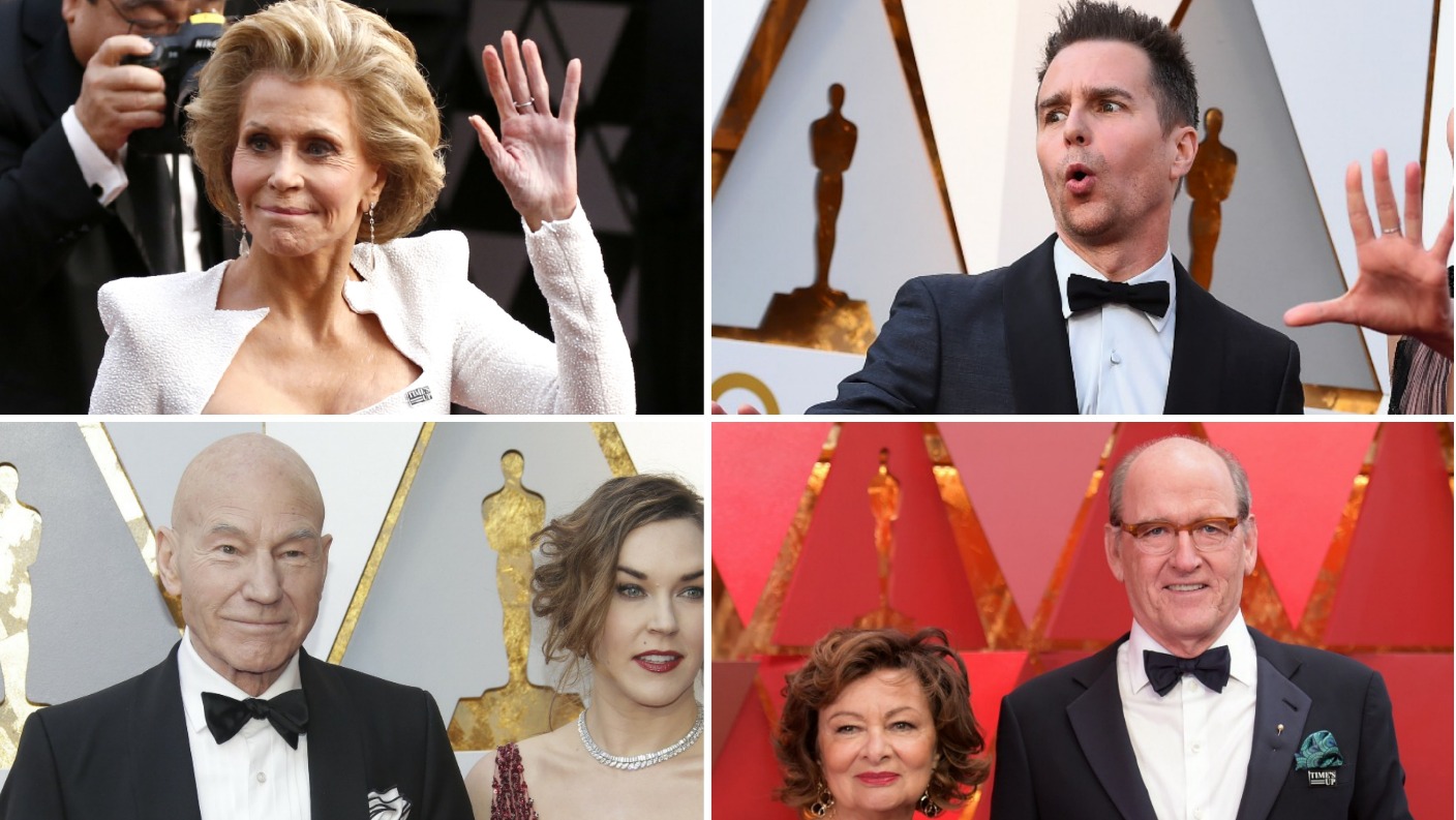 Oscars stars show support for Me Too and Time's Up campaigns as Kimmel ...