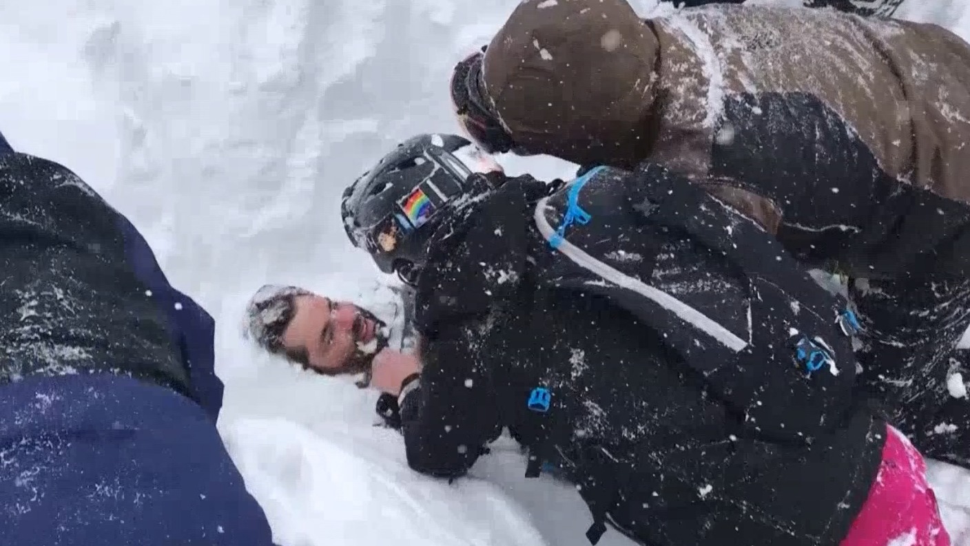 Man Rescued After Being Buried Under An Avalanche Of Snow | ITV News