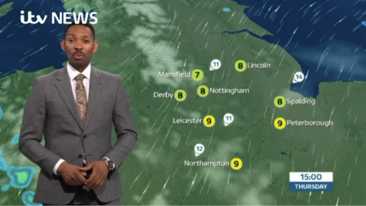 East Midlands Weather: Remaining cold with showery rain | ITV News Central
