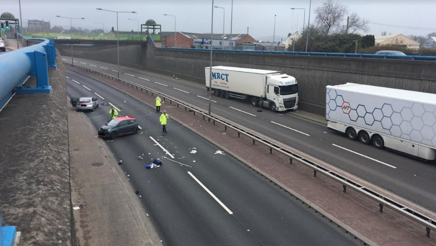 Man dead and woman critical after A50 crash following police