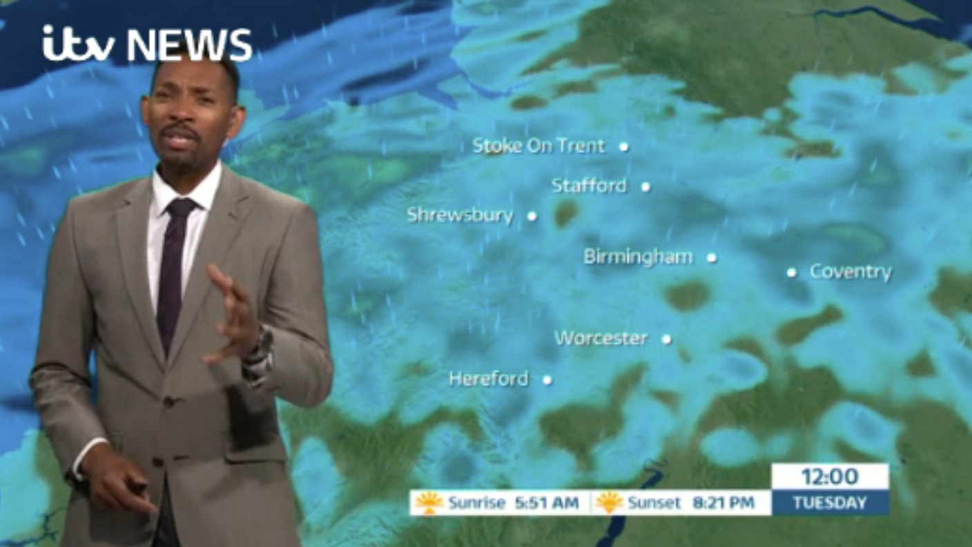 West Midlands Weather: Widespread outbreaks of rain | ITV News Central
