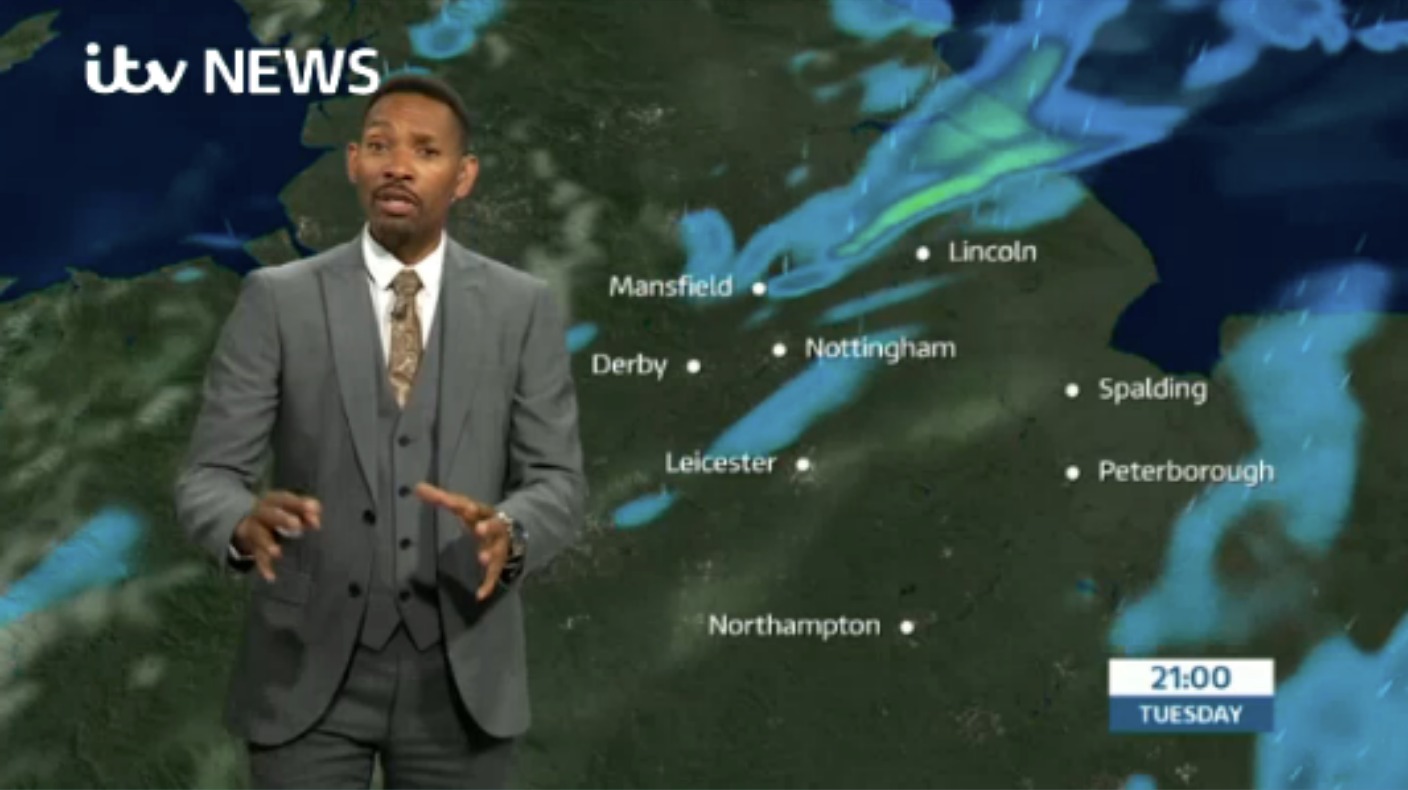 East Midlands Weather: Rain clearing overnight | ITV News Central