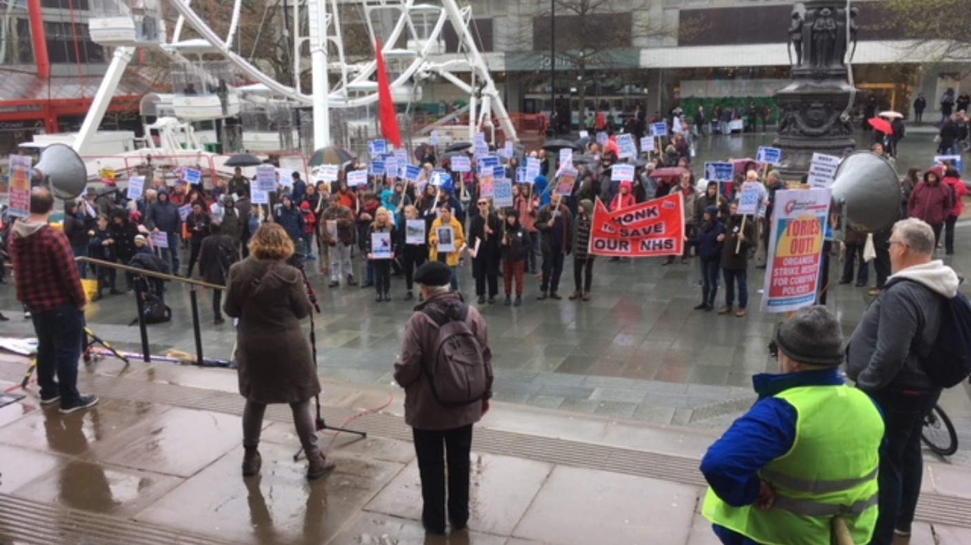 Campaigners stage protest in Sheffield over NHS cuts | ITV News Calendar