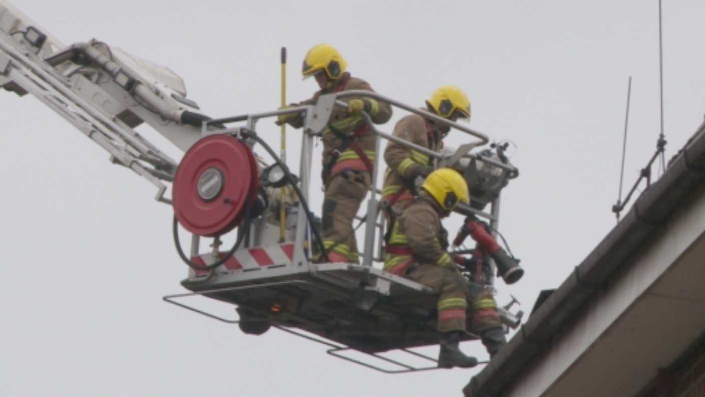 Emergency crews at Darlington fire ITV News Tyne Tees