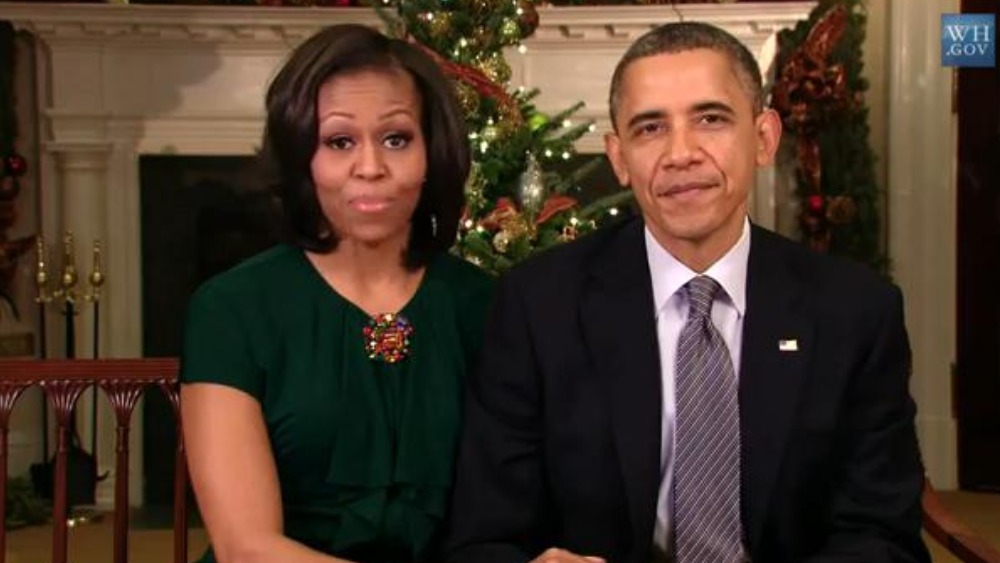 Obamas Festive Message Michelle And I Want To Wish You A Merry Christmas Itv News