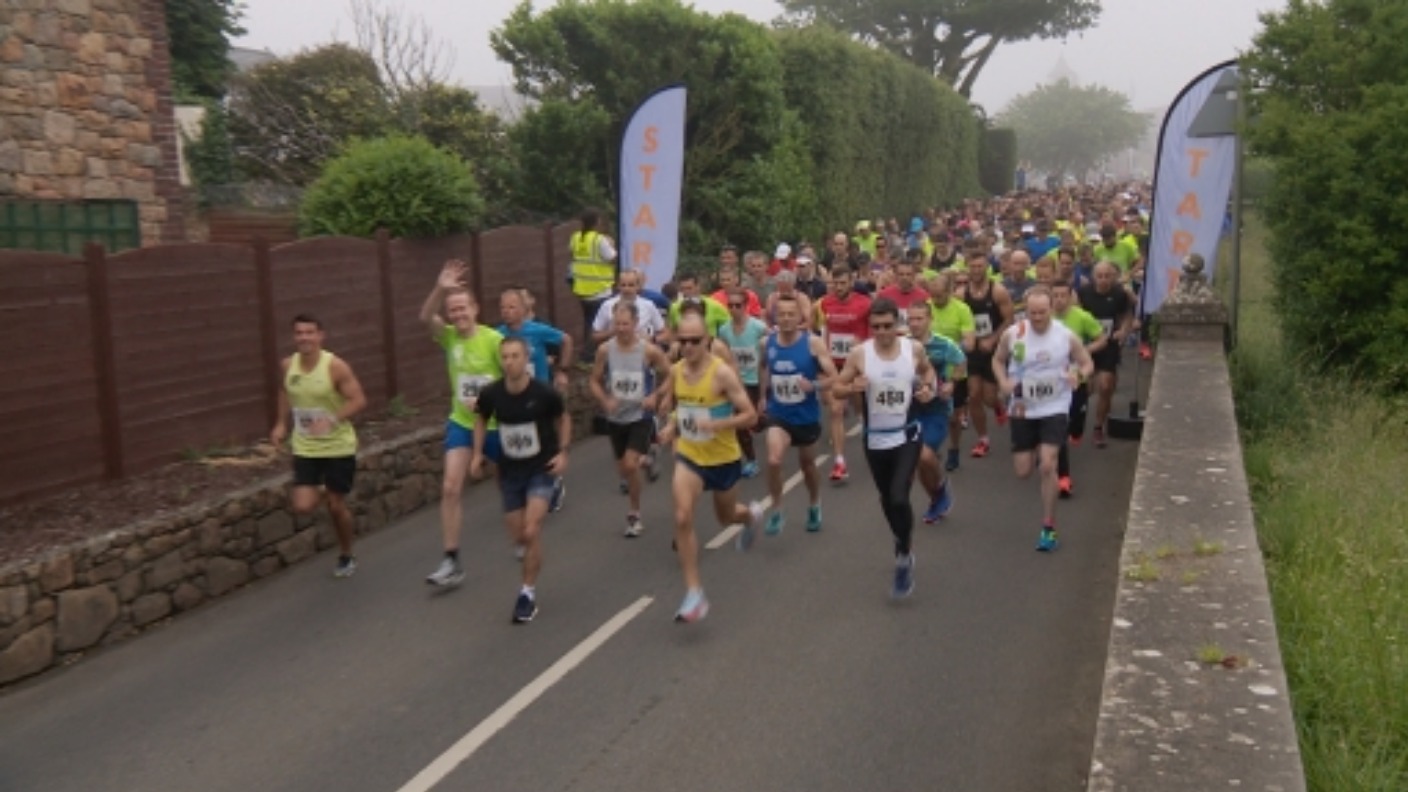Runners compete in Jersey's Half Marathon ITV News Channel