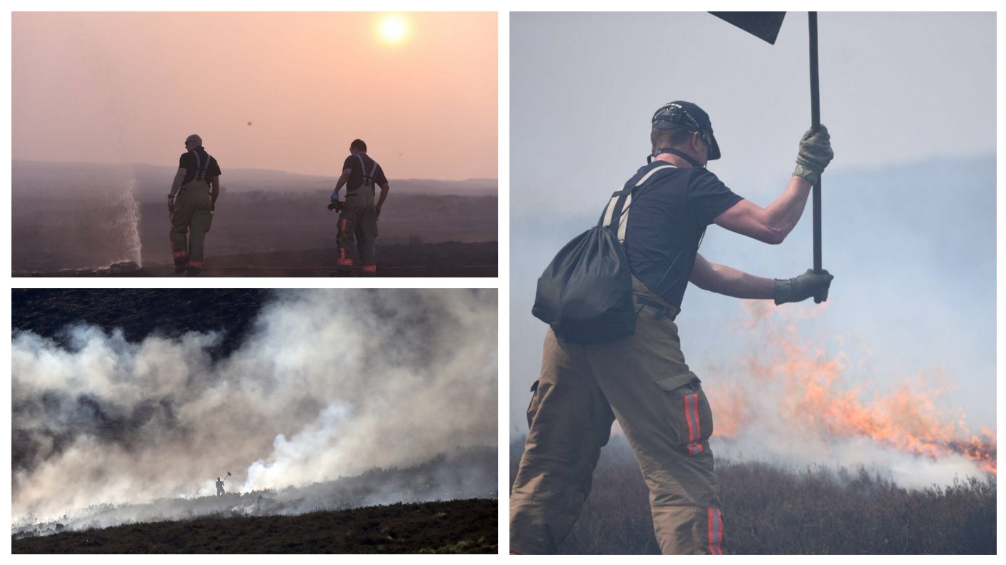 Pictures: Heat of Saddleworth fire 'truly energy sapping' as blaze ...