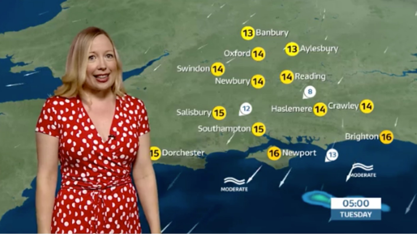 Monday evening's weather update for the west ITV News Meridian