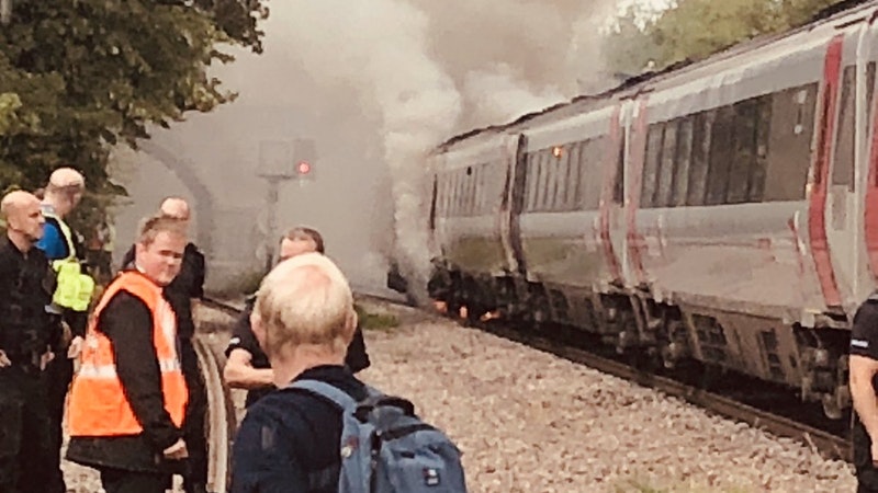 Passengers evacuated after train catches fire and ‘fills with smoke ...