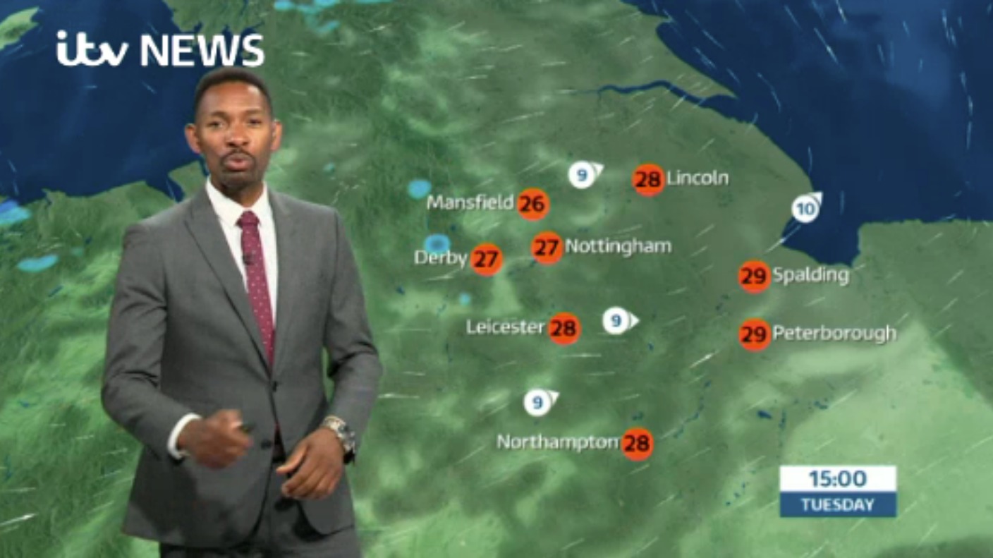 East Midlands Weather and Pollen: Dry, bright and hot | ITV News Central
