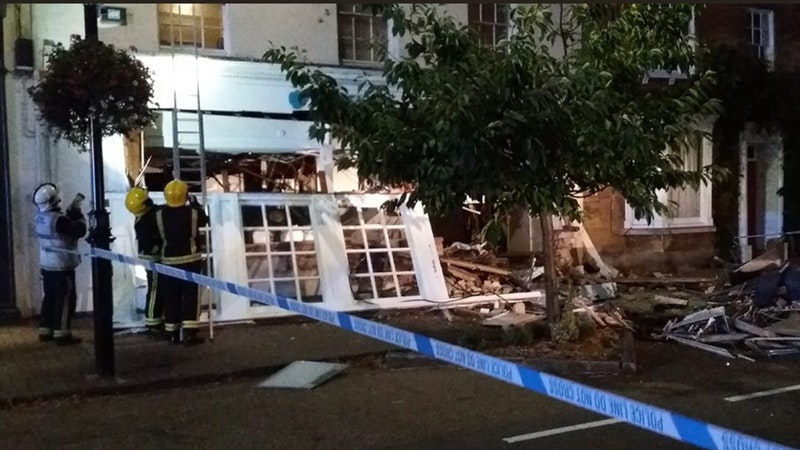 Ram-raiders use JCB to smash into bank and steal ATM | ITV News