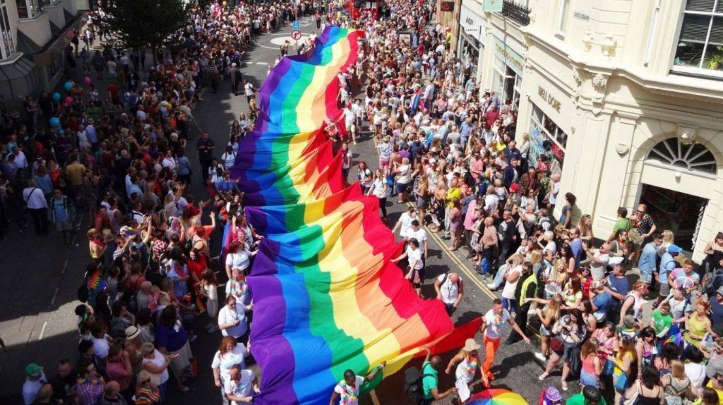 Thousands gather for the Brighton Pride parade ITV News