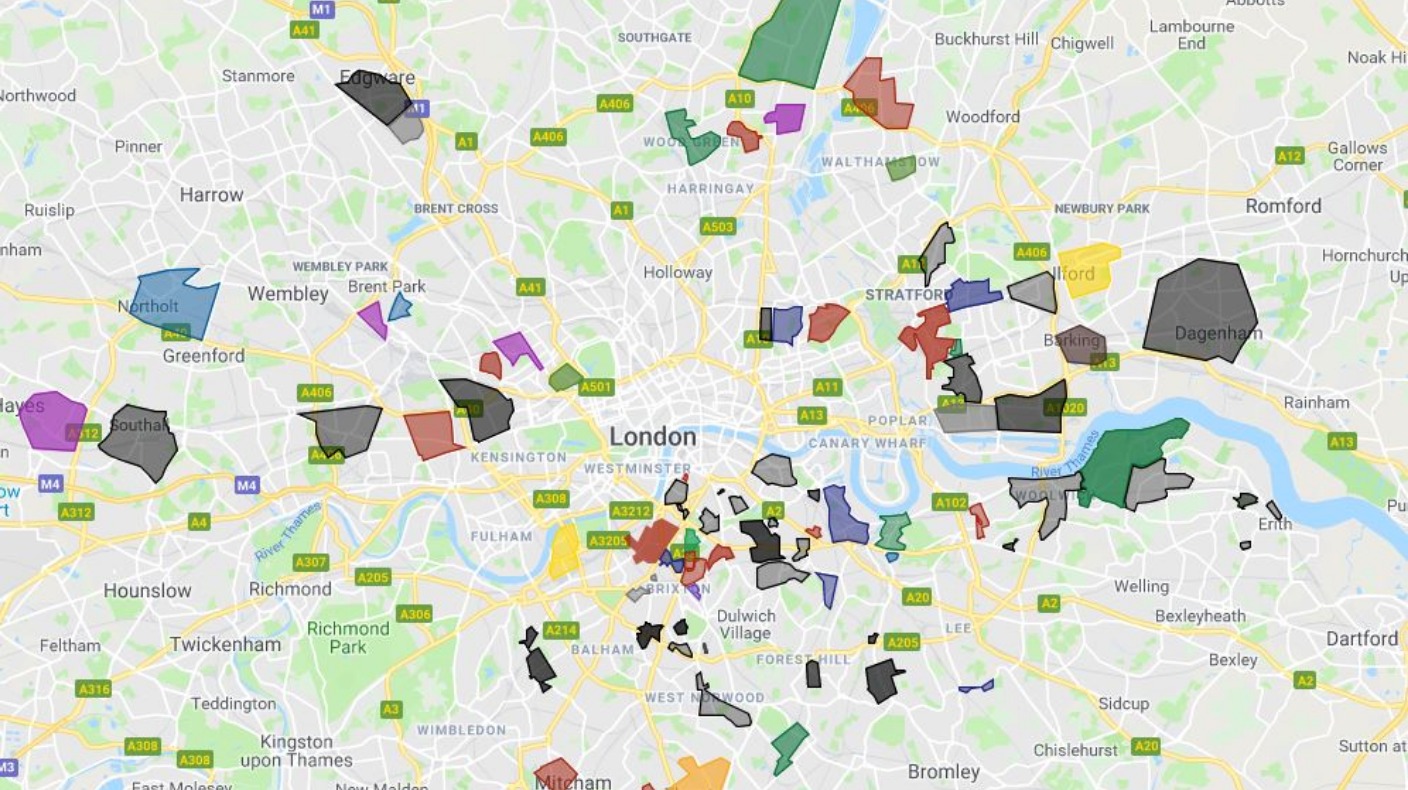 Google Map tracks territory of London gangs as MP warns of epidemic  youth violence | ITV News London