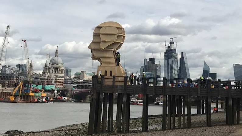 Giant head sculpture to raise awareness of mental health issues
