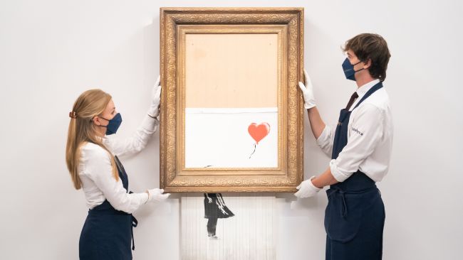 Banksy's 'Love Is In The Bin' is estimated to fetch between £4-6 million at auction