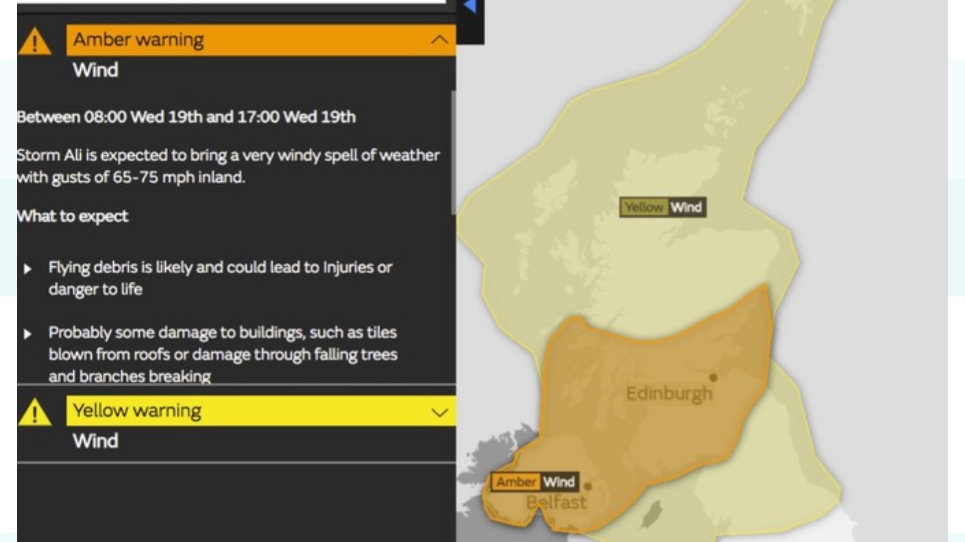 Region prepares for 80mph winds as Storm Ali hits | ITV News Border