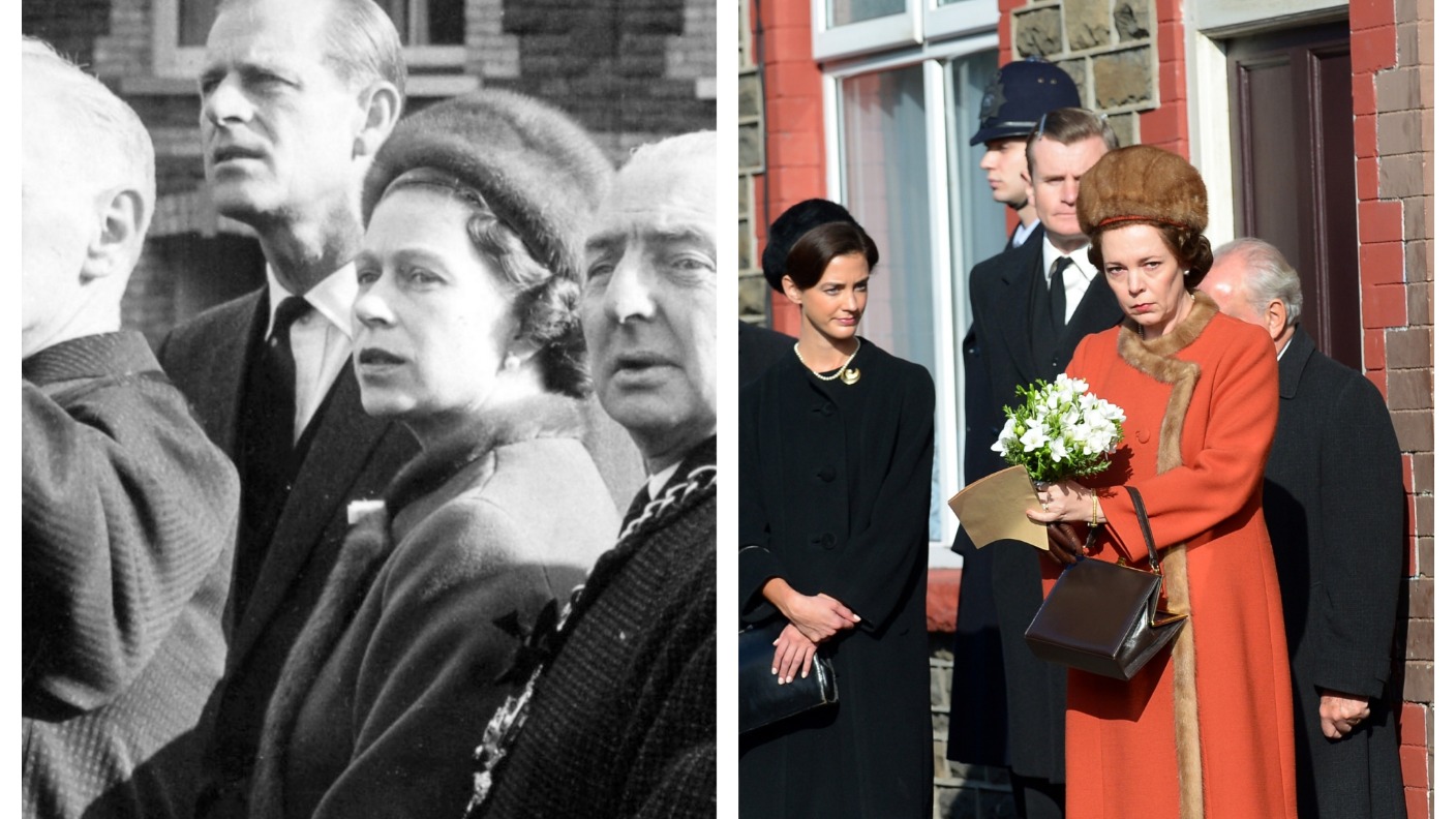 Olivia Colman Recreates Iconic Queen Visit To Aberfan Following 1966 Disaster During Netflix S The Crown Filming Wales Itv News