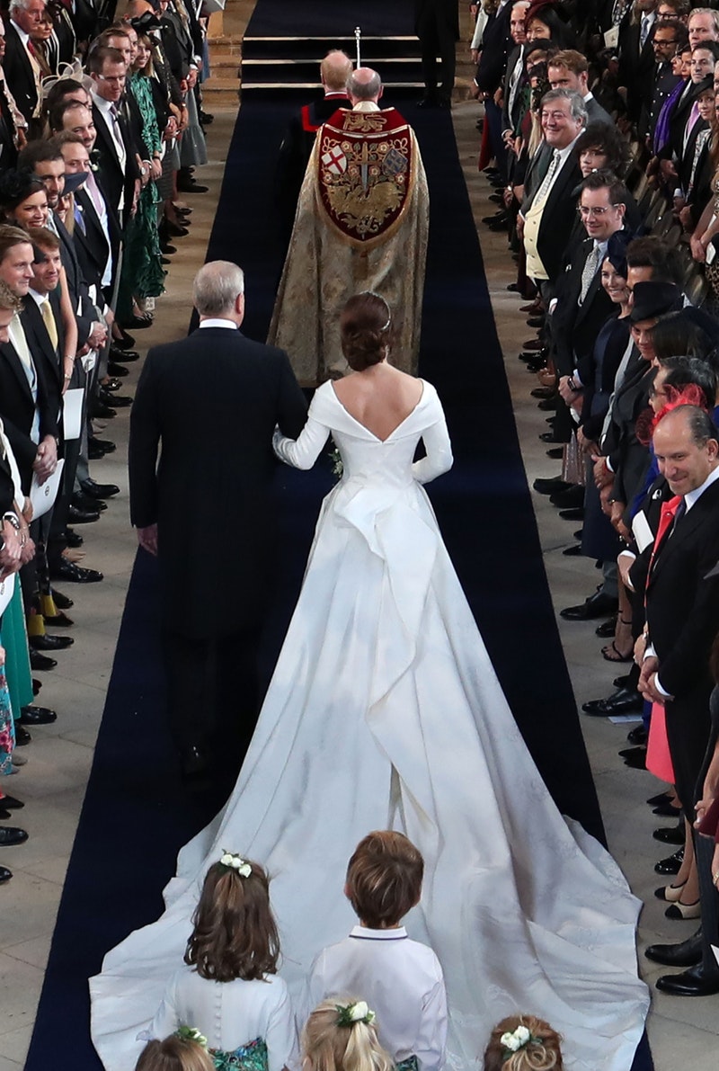 princess eugenie backless wedding dress Princess Eugenie's wedding dress was specifically designed to show her scar