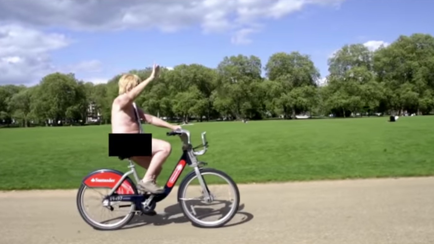 Tory MP Michael Fabricant strips off for naked bike ride 