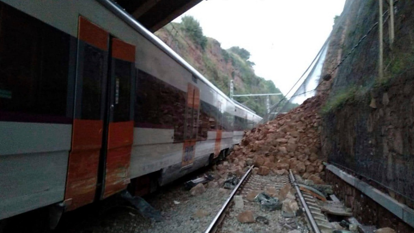 One Dead After Landslide Derails Train Travelling To Barcelona | ITV News