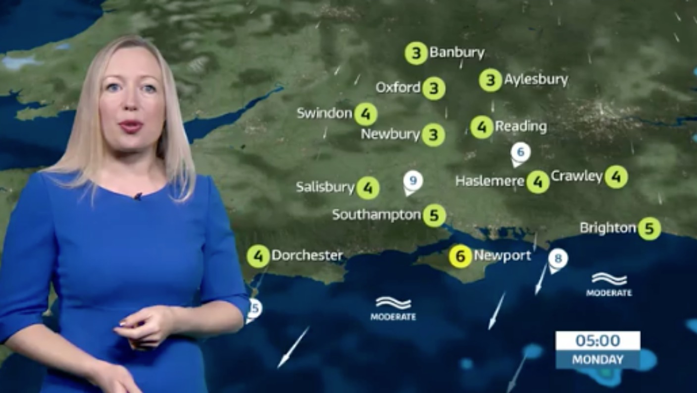 Sunday evening's weather update for the west ITV News Meridian