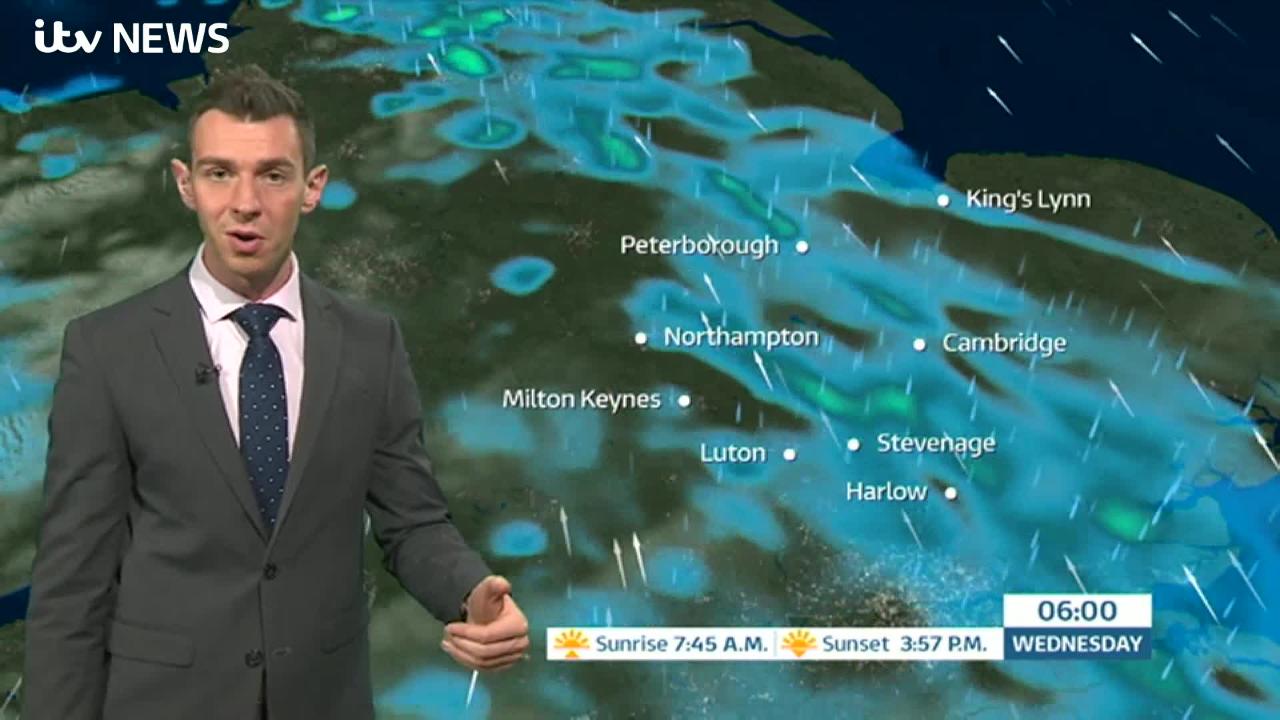 Anglia Weather: A few showers before more general rain later | ITV News ...