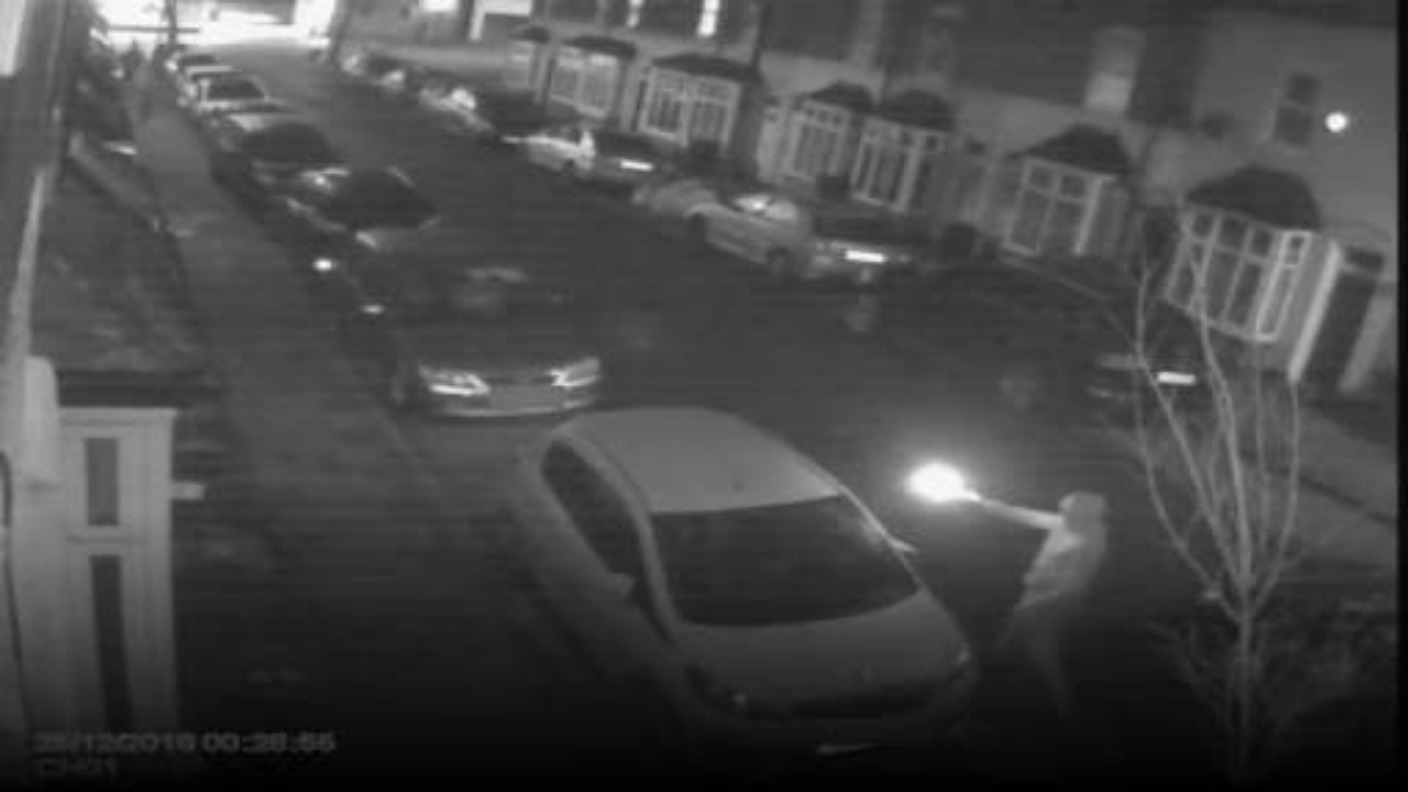 CCTV captures moment car set alight on Christmas Day | ITV News Central