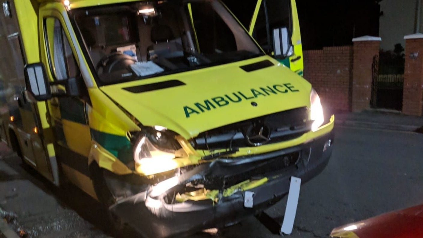 Five cars damaged after ambulance crash in Llanelli | ITV News Wales