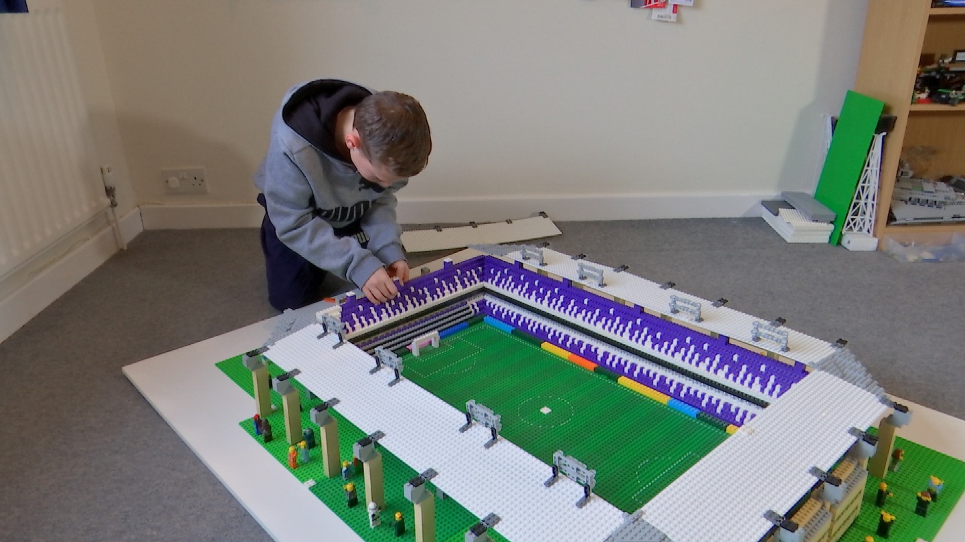 Crawley Boy who builds football stadiums out of Lego becomes mini