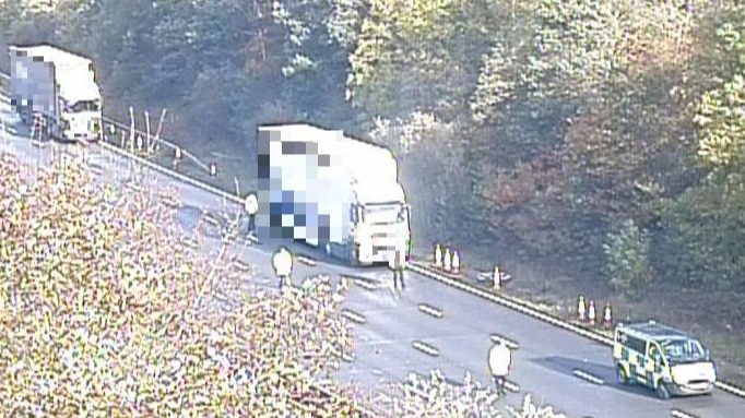 M6 southbound closed in Staffordshire due to three vehicle