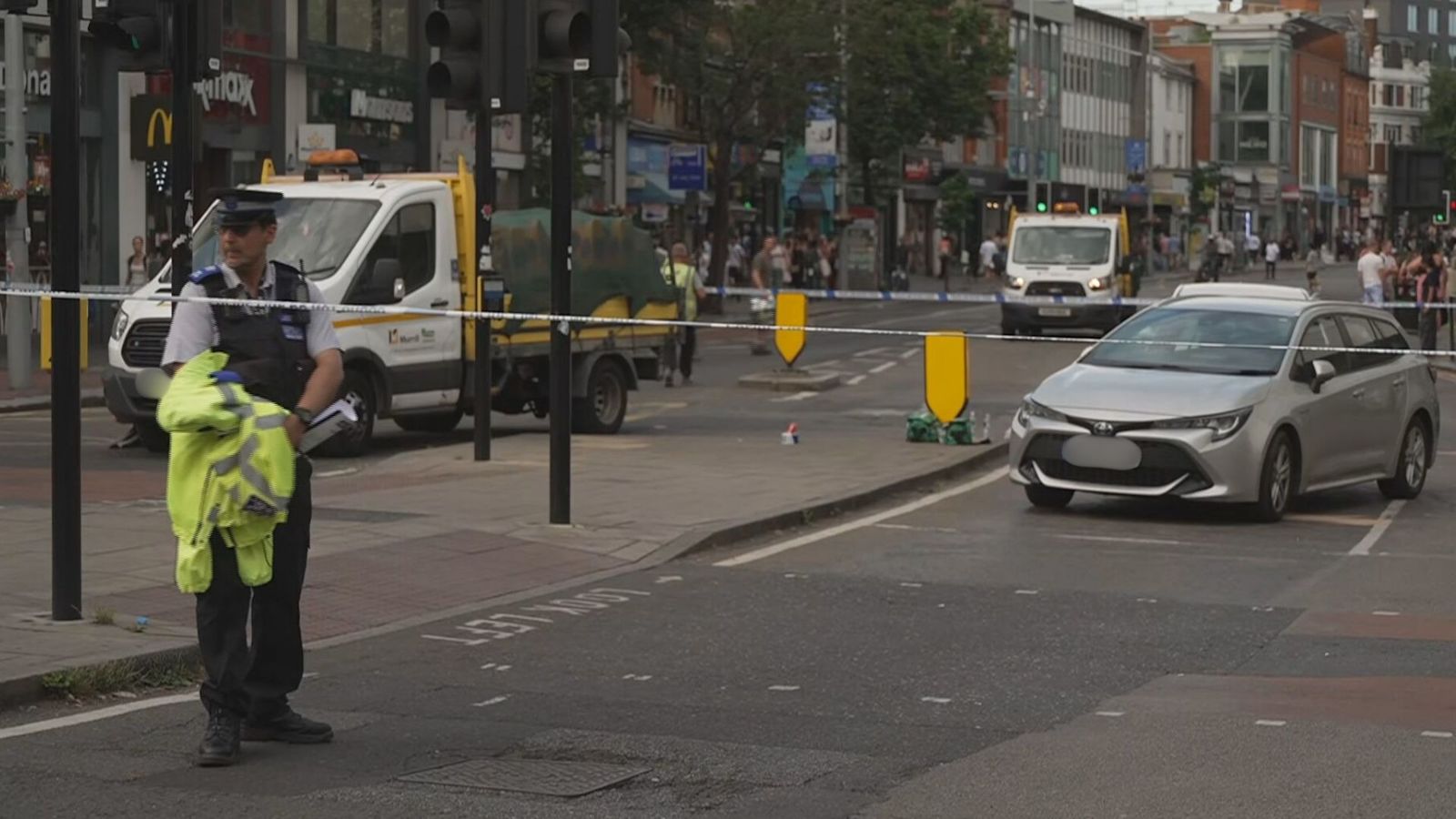Attempted murder arrest after car hits five pedestrians in west London
