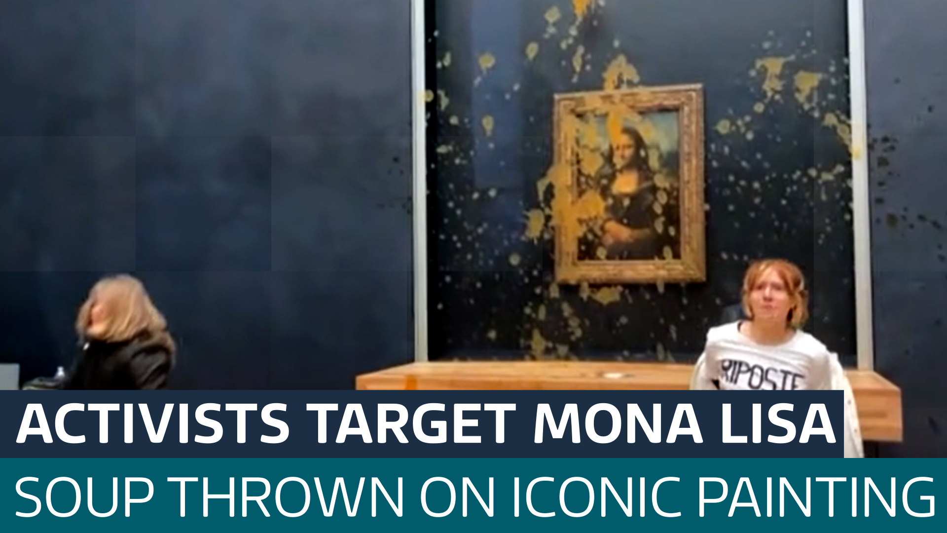 Watch the moment climate activists throw soup on the Mona Lisa - Latest ...