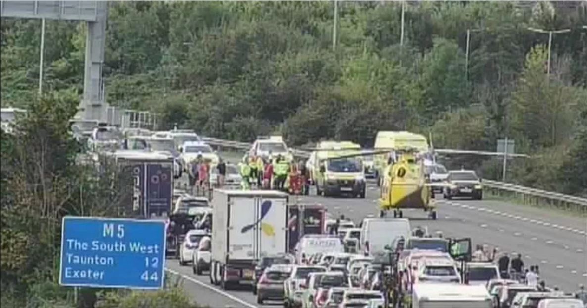 M5 traffic Motorway reopens after serious crash near J23 for