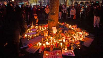 14-03-21- People gather at Vigil at College Green- PA Images