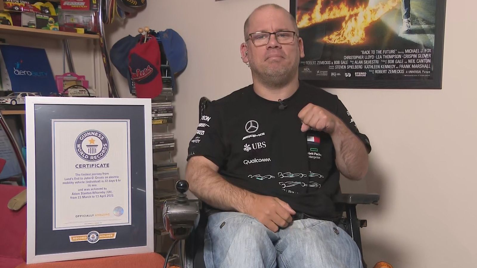 Cheltenham man sets new Guinness World Record by wheeling from Lands ...