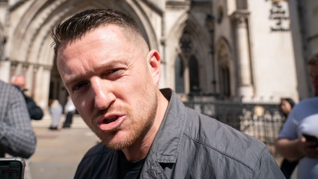 Tommy Robinson arrives at the Royal Courts Of Justice in London on 6/5/22