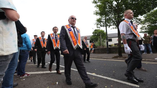 Members of a Protestant loyalist order, Pride of Ardoyne in Belfast