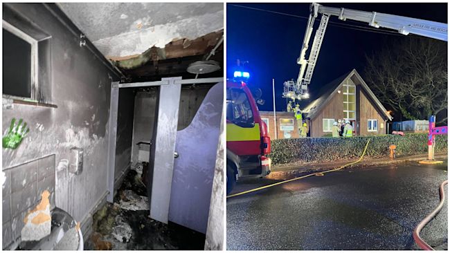 Eleven crews from across Suffolk attended a blaze at Otley Primary School in Suffolk.
Credit: Woodbridge Fire Station