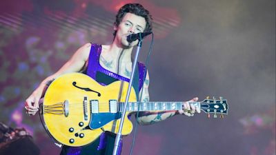 Harry Styles performing on the main stage during the BBC Radio 1's Big Weekend at the War Memorial Park in Coventry