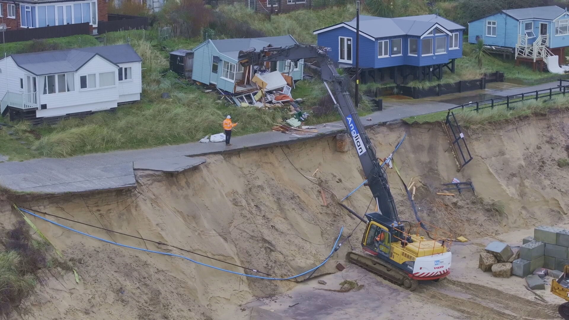 Dramatic Pictures Capture Destruction Of Seafront Homes Condemned By ...