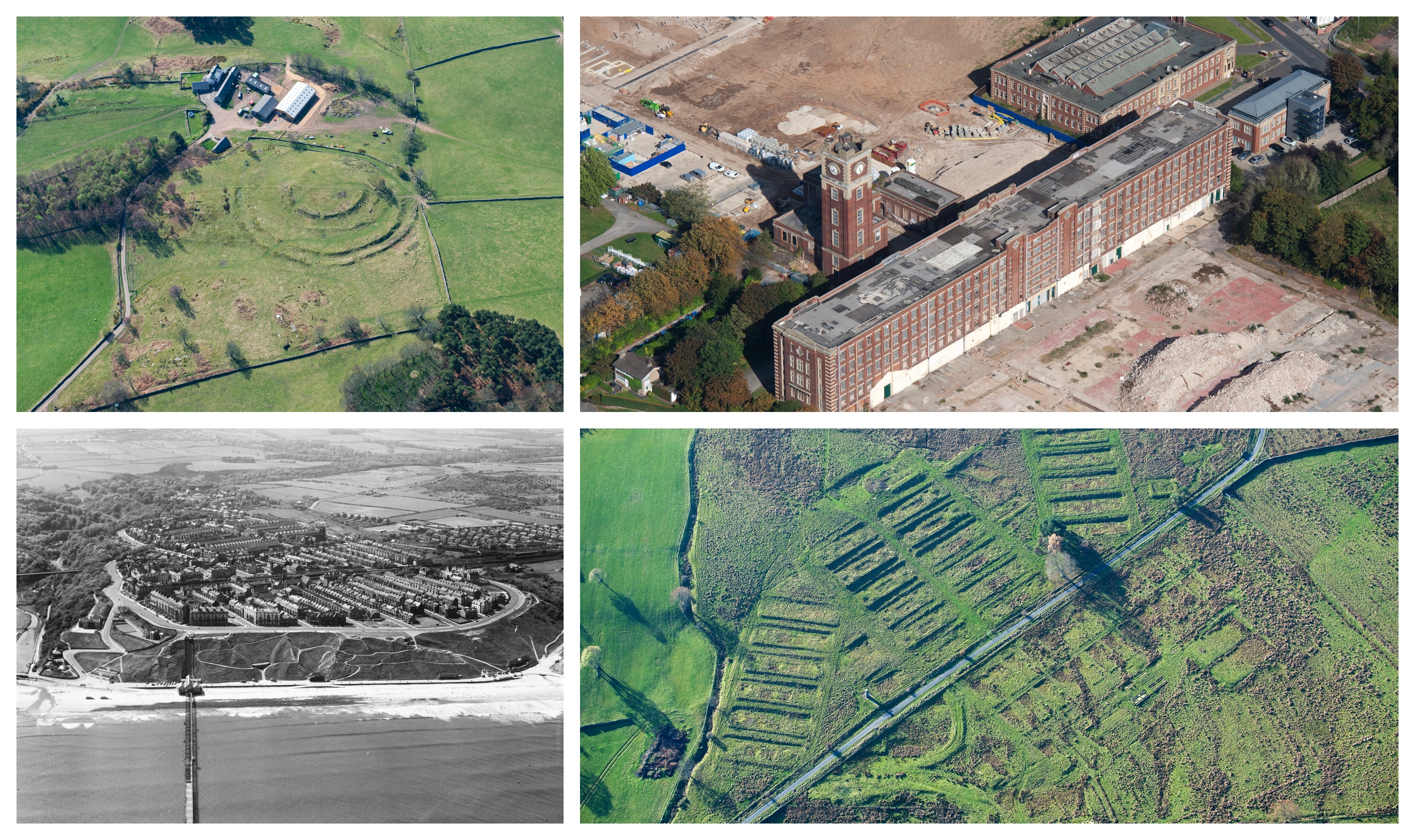 Collection of photos show the North East from the sky over the