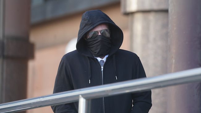Adam Carruthers outside Newcastle Crown Court where he is accused of felling the Sycamore Gap tree. Mr Carruthers and Daniel Graham deny causing criminal damage to the tree, valued at £622,000, and £1,114 damage to Hadrian's Wall. Picture date: Monday December 9, 2024.