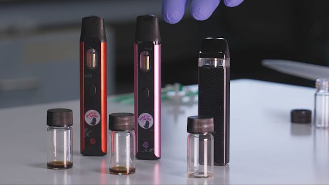 Illegal vapes tested in Manchester Metropolitan University lab show traces of 'spice' and THC the active element of cannabis