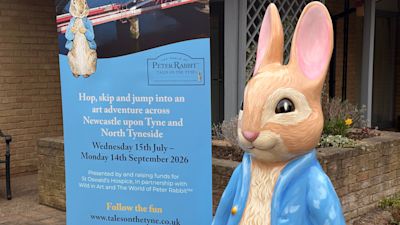 Tynemouth Peter Rabbit Peter Rabbit unveiled as star of new art trail coming to Tyneside | ITV ...