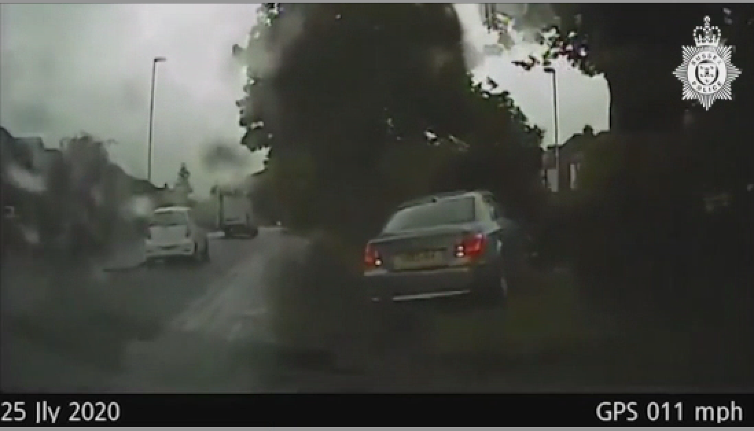 Police dashcam captures moment driver arrested following pursuit ...