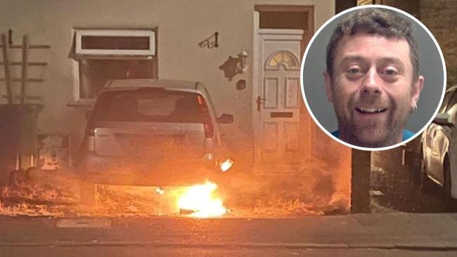 Scott Smart started a fire under his ex's car in March, Cambridgeshire.
Credit: Cambridgeshire Police/ITV News Anglia