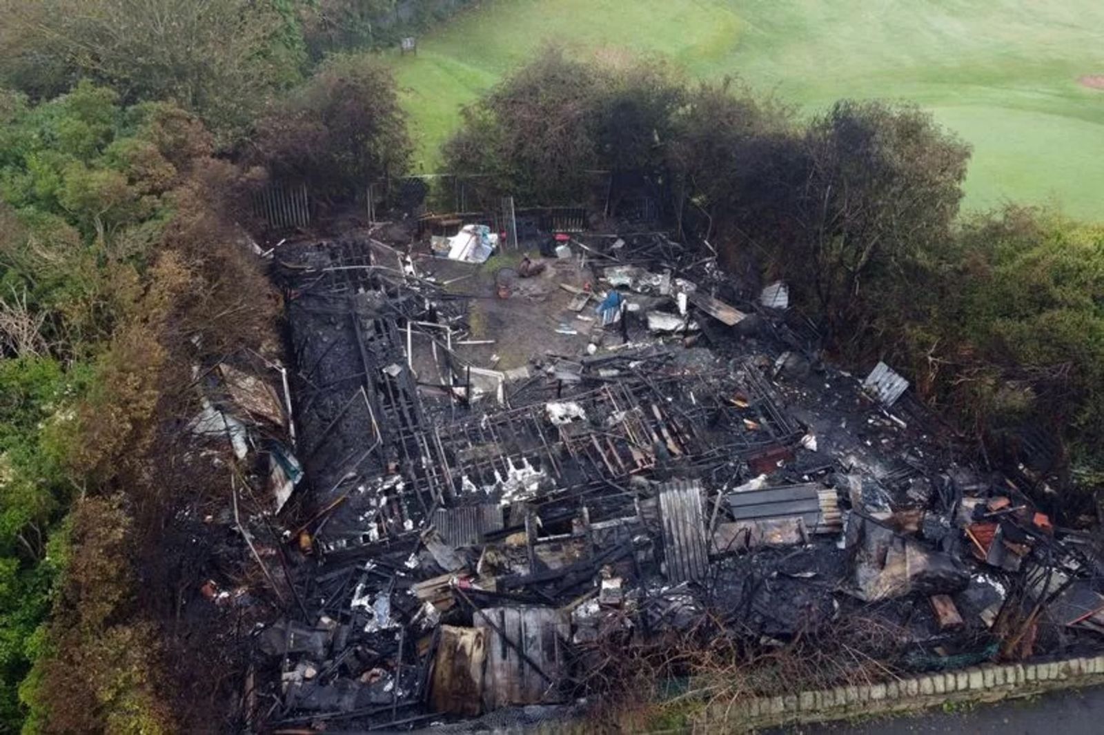 Footage shows blackened land following allotment fire in Wrekenton ...
