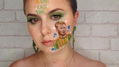 WBA fan Chloe Davis paints a tribute of winger Chris Brunt on her face ahead of his last game for the club